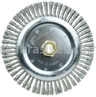 Weiler 09200 Roughneck 7" Root Pass Weld Cleaning Brush .020" Stainless Steel Wire Fill 5/8"-11 UNC Nut