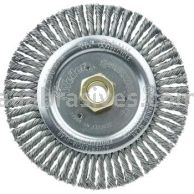 Weiler 09400V Roughneck Jr 6" Root Pass Weld Cleaning Brush .020" Steel Wire Fill 5/8"-11 UNC Nut Vending Ready