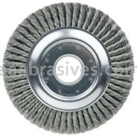 Weiler 09480 10" Standard Twist Knot Wire Wheel .016" Steel Fill 2" Arbor Hole