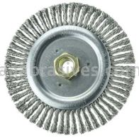 Weiler 09500 Roughneck Jr. 6" Root Pass Weld Cleaning Brush .020" Stainless Steel Wire Fill 5/8"-11 UNC Nut