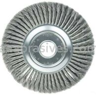 Weiler 09530 12" Standard Twist Knot Wire Wheel .016" Steel Fill 2" Arbor Hole