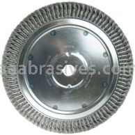 Weiler 09799 14" Extra High Density Standard Twist Knot Wire Wheel .016" Steel Fill 1-1/4" Arbor Hole