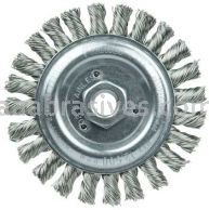 Weiler 09866 Roughneck Jr. 5" Filler Pass Weld Cleaning Brush .023" Stainless Steel Wire Fill 5/8"-11 UNC Nut