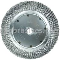 Weiler 09989 15" High Density Standard Twist Knot Wire Wheel .014" Steel Fill 1-1/4" Arbor Hole