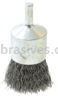 Weiler 10010V 1" Crimped Wire End Brush .0104" Steel Fill Vending Ready