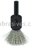 Weiler 10013V Crimped Wire End Brush 1/2" .006" Stainless Steel Fill Vending Ready