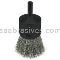 Weiler 10021V Crimped Wire End Brush 1" .006" Stainless Steel Fill Vending Ready