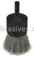 Weiler 10022V 1" Crimped Wire End Brush .0104" Stainless Steel Fill Vending Ready