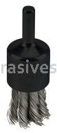 Weiler 10029V 3/4" Knot Wire End Brush .014" Stainless Steel Fill Vending Ready