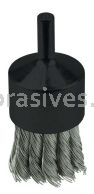 Weiler 10031V 1-1/8" Knot Wire End Brush .014" Stainless Steel Fill Vending Ready