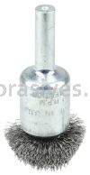 Weiler 10034 1" Circular Flared Crimped Wire End Brush .008" Steel Fill