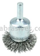 Weiler 10038 1-1/2" Circular Flared Crimped Wire End Brush .020" Steel Fill
