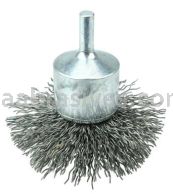Weiler 10040 2-3/4" Circular Flared Crimped Wire End Brush .020" Steel Fill