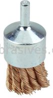 Weiler 10067 1-1/8" Knot Wire End Brush .020" Bronze Fill