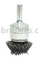 Weiler 10076 1-1/4" Circular Flared Crimped Wire End Brush .006" Steel Fill