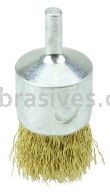 Weiler 10091 1" Crimped Wire End Brush .0118" Brass Fill