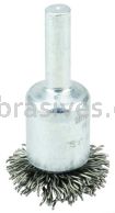 Weiler 10099 1" Circular Flared Crimped Wire End Brush .020" Steel Fill
