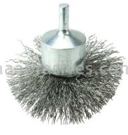 Weiler 10134 3" Circular Flared Crimped Wire End Brush .014" Steel Fill