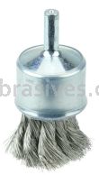 Weiler 10142 1-1/8" Knot Wire End Brush .006" Stainless Steel Fill