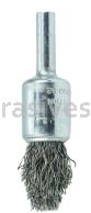 Weiler 10303 Controlled Flare Crimped Wire End Brush 1/2" .020" Steel Fill