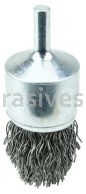 Weiler 10311 Controlled Flare Crimped Wire End Brush 1" .020" Steel Fill
