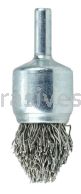 Weiler 10319 Controlled Flare Crimped Wire End Brush 3/4" .020" Stainless Steel Fill