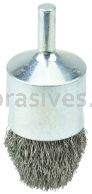 Weiler 10321 Controlled Flare Crimped Wire End Brush 1" .0104" Stainless Steel Fill
