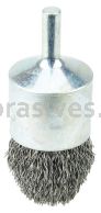 Weiler 10322 Controlled Flare Crimped Wire End Brush 1" .014" Stainless Steel Fill