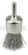 Weiler 10377 Nickel-Plated Cup End Brush 3/4" .020" Stainless Steel Crimped Wire Fill