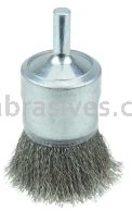Weiler 11016 Coated Cup Crimped Wire End Brush 1" .006" Stainless Steel Fill