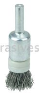 Weiler 11110 Banded Crimped Wire End Brush 1/2" .006" Stainless Steel Fill
