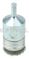 Weiler 11114 1" Banded Crimped Wire End Brush .006" Stainless Steel Fill