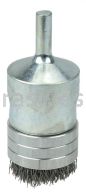 Weiler 11115 1" Banded Crimped Wire End Brush .0104" Stainless Steel Fill