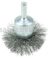 Weiler 11142 2" Circular Flared Crimped Wire End Brush .014" Steel Fill
