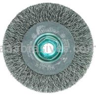 Weiler 13077 4" Narrow Face Crimped Wire Wheel .014" Steel Fill M14 x 2.0 Nut