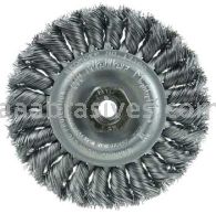 Weiler 13100 Standard Twist Knot Wire Wheel 4" .014" Steel Fill M10x1.25 Nut