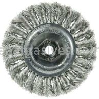 Weiler 13107 Standard Twist Knot Wire Wheel 4" .014" Stainless Steel Fill M10x1.25 Nut