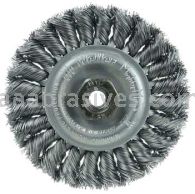 Weiler 13114 Standard Twist Knot Wire Wheel 4" .020" Steel Fill M10x1.25 Nut