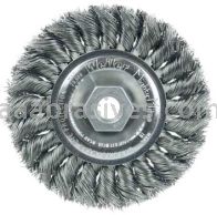 Weiler 13119 Standard Twist Knot Wire Wheel 4" .020" Steel Fill 1/2"-13 UNC Nut