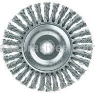 Weiler 13124 Mini Roughneck 4" Stringer Bead Wire Wheel .020" Steel Fill 1/2"-3/8" Arbor Hole