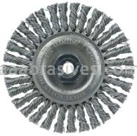 Weiler 13125 Mini Roughneck 4" Stringer Bead Wire Wheel .020" Steel Fill M10x1.25 Nut