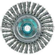 Weiler 13127 Mini Roughneck 4" Stringer Bead Wire Wheel .020" Steel Fill M14x2.0 Nut