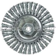 Weiler 13128 Mini Roughneck 4" Stringer Bead Wire Wheel .020" Steel Fill 3/8"-24 UNF Nut
