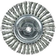 Weiler 13135 Mini Roughneck 4" Stringer Bead Wire Wheel .020" Stainless Steel Fill 3/8"-24 UNF Nut