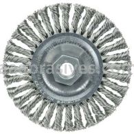 Weiler 13137 Mini Roughneck 4" Stringer Bead Wire Wheel .020" Stainless Steel Fill 1/2"-13 UNC Nut