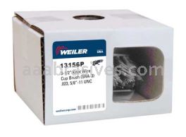 Weiler 13156P 3-1/2" Single Row Knot Wire Cup Brush .023" Steel Fill 5/8"-11 UNC Nut Retail Pack