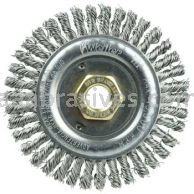 Weiler 13238 Roughneck Jr. 4-1/2" Stringer Bead Wire Wheel .020" Stainless Steel Fill 5/8"-11 UNC Nut