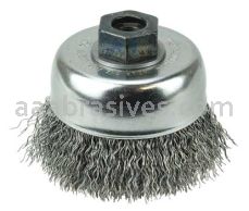 Weiler 13240 3" Crimped Wire Cup Brush .014" Steel Fill M10x1.25 Nut