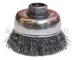 Weiler 13245 3" Crimped Wire Cup Brush .014" Steel Fill 5/8"-11 UNC Nut