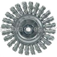 Weiler 13261 Cable Twist Knot Wire Wheel 4" .020" Steel Fill M10x1.25 Nut